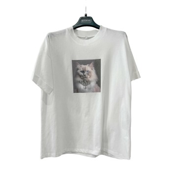 T-shirt oversize gatto...